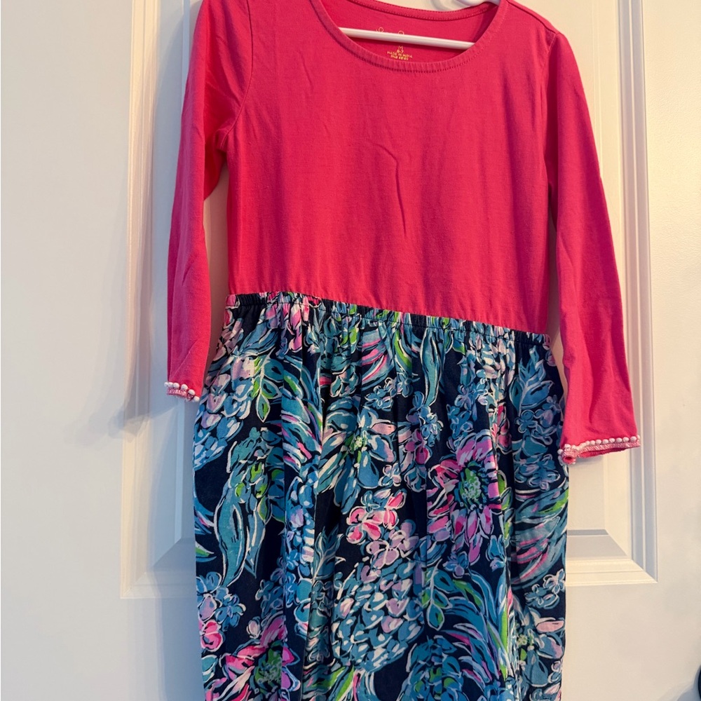 Lilly Pulitzer Pink and Blue Floral Kids Dress